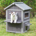 Large Cat House Wooden Cage Waterproof Roof Flaps